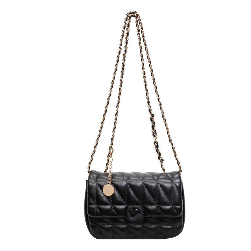 Chain Crossbody Quilted - حقيبة مربعة صغيرة مبطنة للنساء مصنوعة