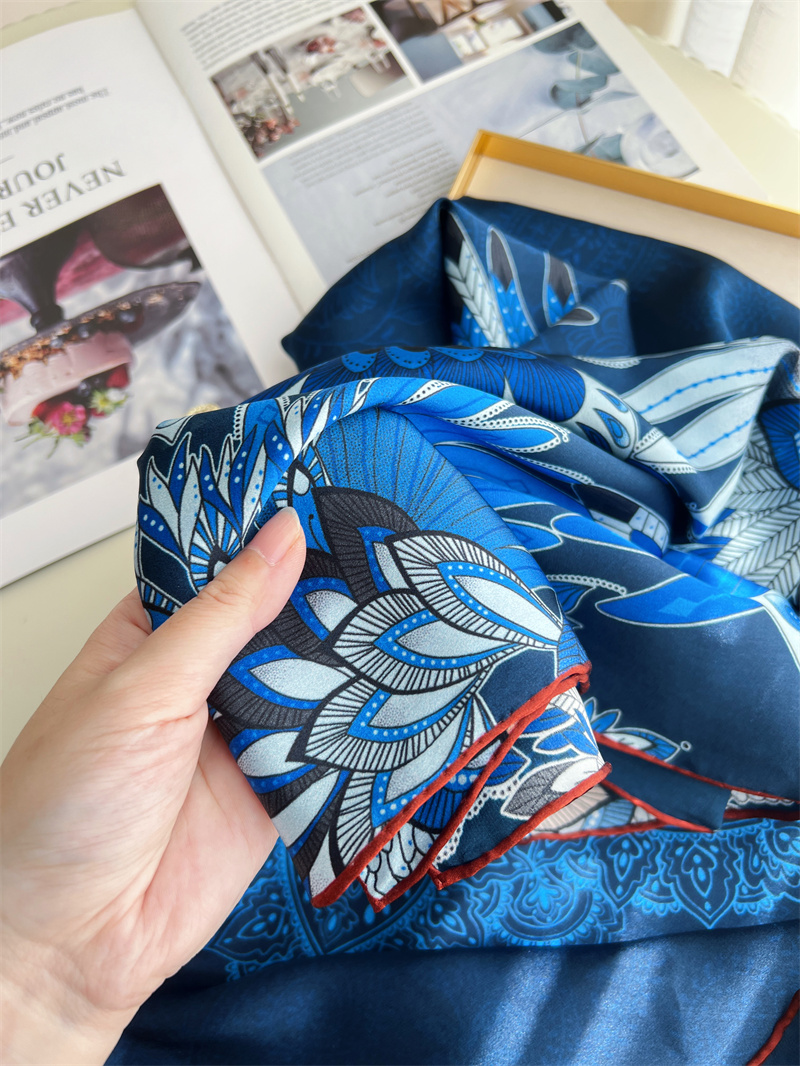 Luxury Bags Designer - وشاح حرير التوت الطبيعي الفاخر للنساء،