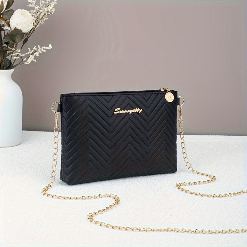 حقيبة كتف نسائية من الجلد الصن - مراجعة Chain Crossbody Quilted وسعره