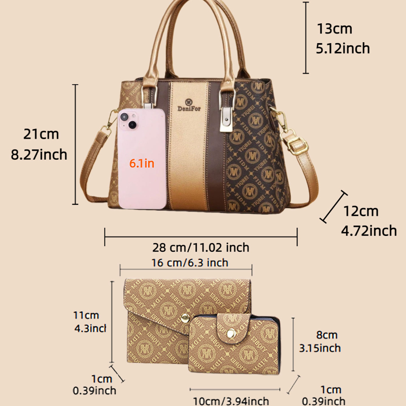 مجموعة من 3 حقائب يد نسائية بت - مراجعة Luxury Bags Designer وسعره