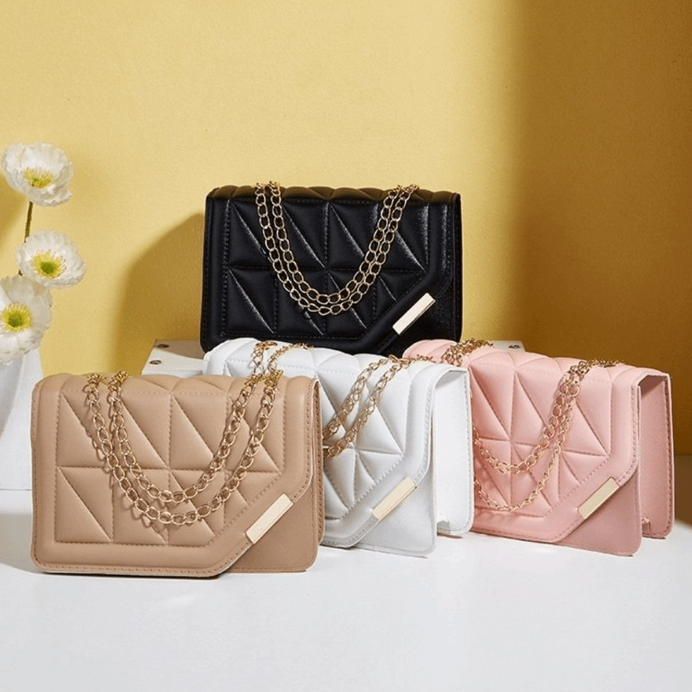 إكسسوار أزياء من الجلد الصناعي - مراجعة Chain Crossbody Quilted وسعره